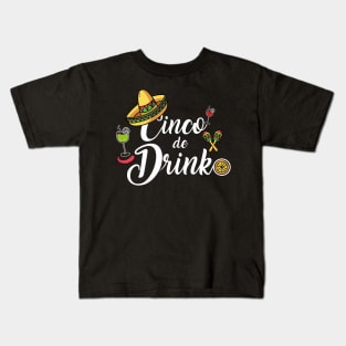 Cinco De Drinko Funny Cinco De Mayo Kids T-Shirt